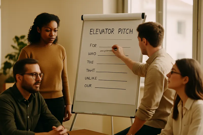 Elevator Pitch (le gabarit de Geoffrey Moore)